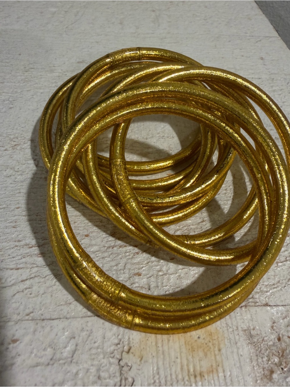 Budha Girl Gold Metallic Bangle Set